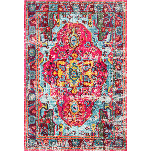 Aliyah Square Pink Area Rug & Reviews AllModern